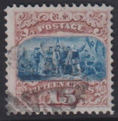 US 1869 Pictorials #118 Used F - VF Light Cancel - design totally clear, Crisp impression - Large Margins! Cat Value: $850