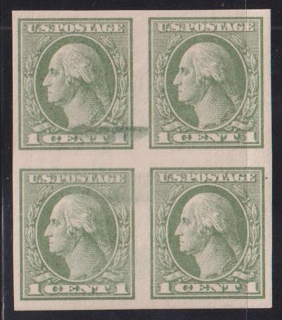 US Washington - Franklin #531 NH Mint VF Ink smear top 2 stamps Cat Value: $90 as Normal