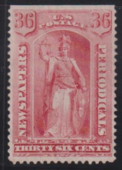 US Newspaper Stamps #PR18 Mint VF Top SE, No gum otherwise sound Cat Value: $400