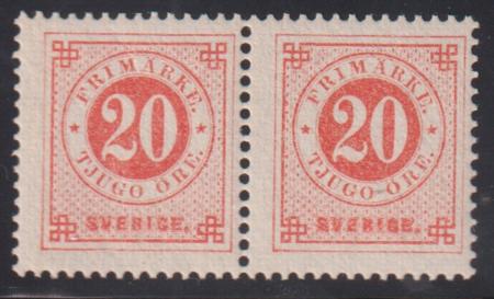 Sweden #33 LH Mint F - VF Exceptional pair Cat Value: $550