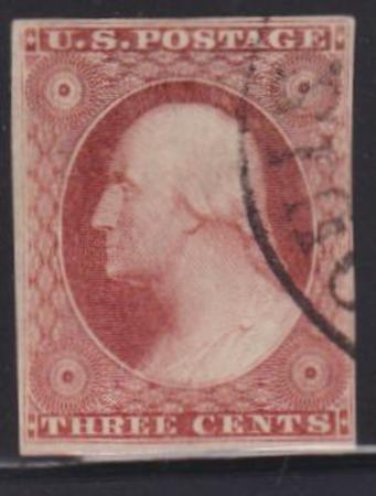 US Classics #11a Used  VF - XF Nice Clear Margins Light cancel Cat Value: $42.50 as 85