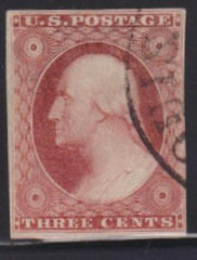 US Classics #11a Used  VF - XF Nice Clear Margins Light cancel Cat Value: $42.50 as 85