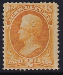 US Officials #O2 Mint Hinged  F - VF Disturbed OG at top Cat Value: $275