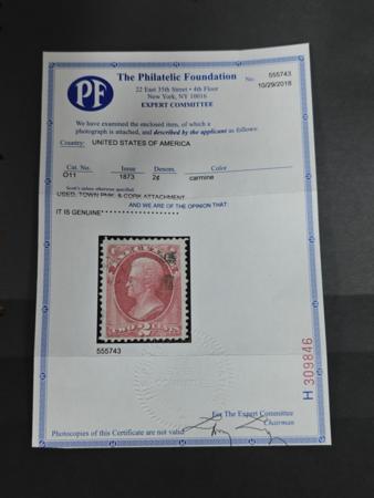 US Officials #O11 Used  F - VF 3 Large Margins PF Cert Light cancel Cat Value: $260