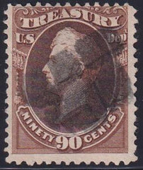US Officials #O113 Used  F + Clearly soft wove paper Cat Value: $750
