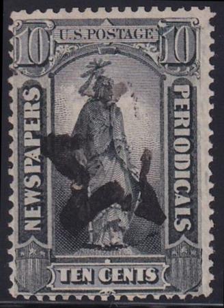 US Newspaper Stamps #PR15  F Handstamp star Cencel Cat Value: $150