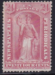 US Newspaper Stamps #PR41 Mint  F - VF No Gum as issued - Slight thin at top PSE Cert Cat Value: $2250