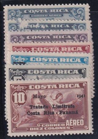 Costa Rica #C67-73 Mint LH  VF C68 scuffed on front (.25) Cat Value: $31.25