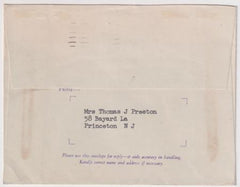 Autographs Frances F. Cleveland Presrton, 1947 Free Frank Cover