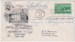 US 1019 FDC signed by Gov Arthur B. Langlie +  Mayor Benek Smith