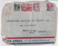 Argentina 1932 Airmail Cover from Crash in Brazil , Damaged by sea water