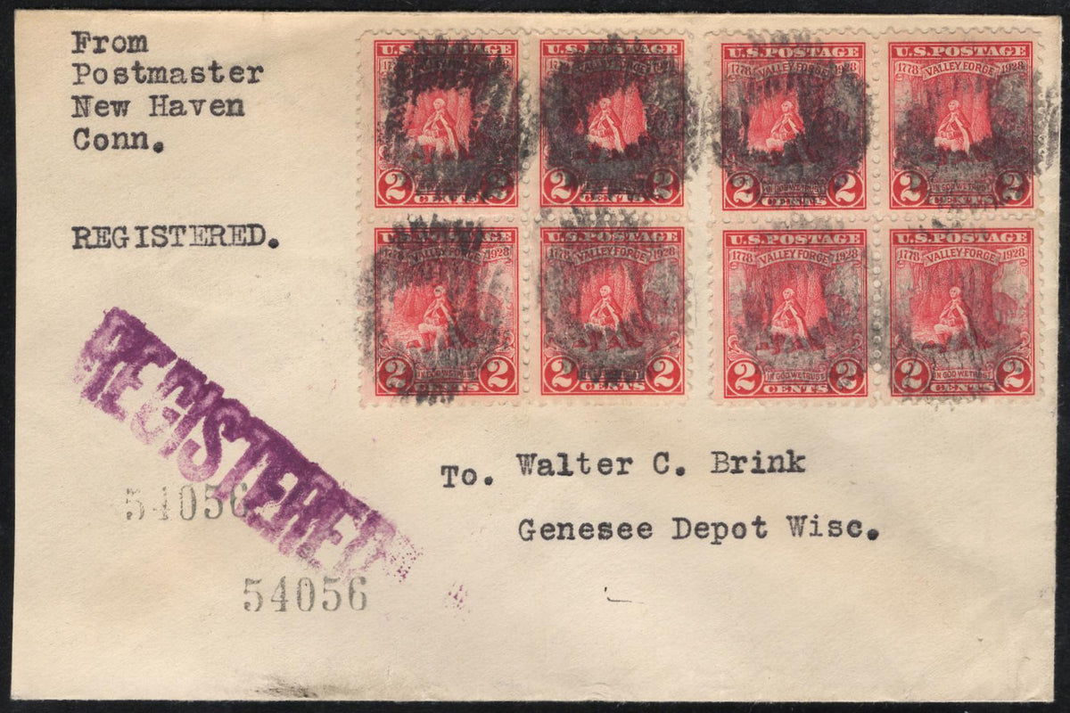 US Connecticut, New Haven 645 on Fancy Cancel Cover, Wreath