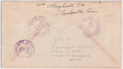 US 1930 Connecticut, Plantsville Cover, 9 Fancy Cancels -Fly, Indian, Wagon, Indian on Horseback