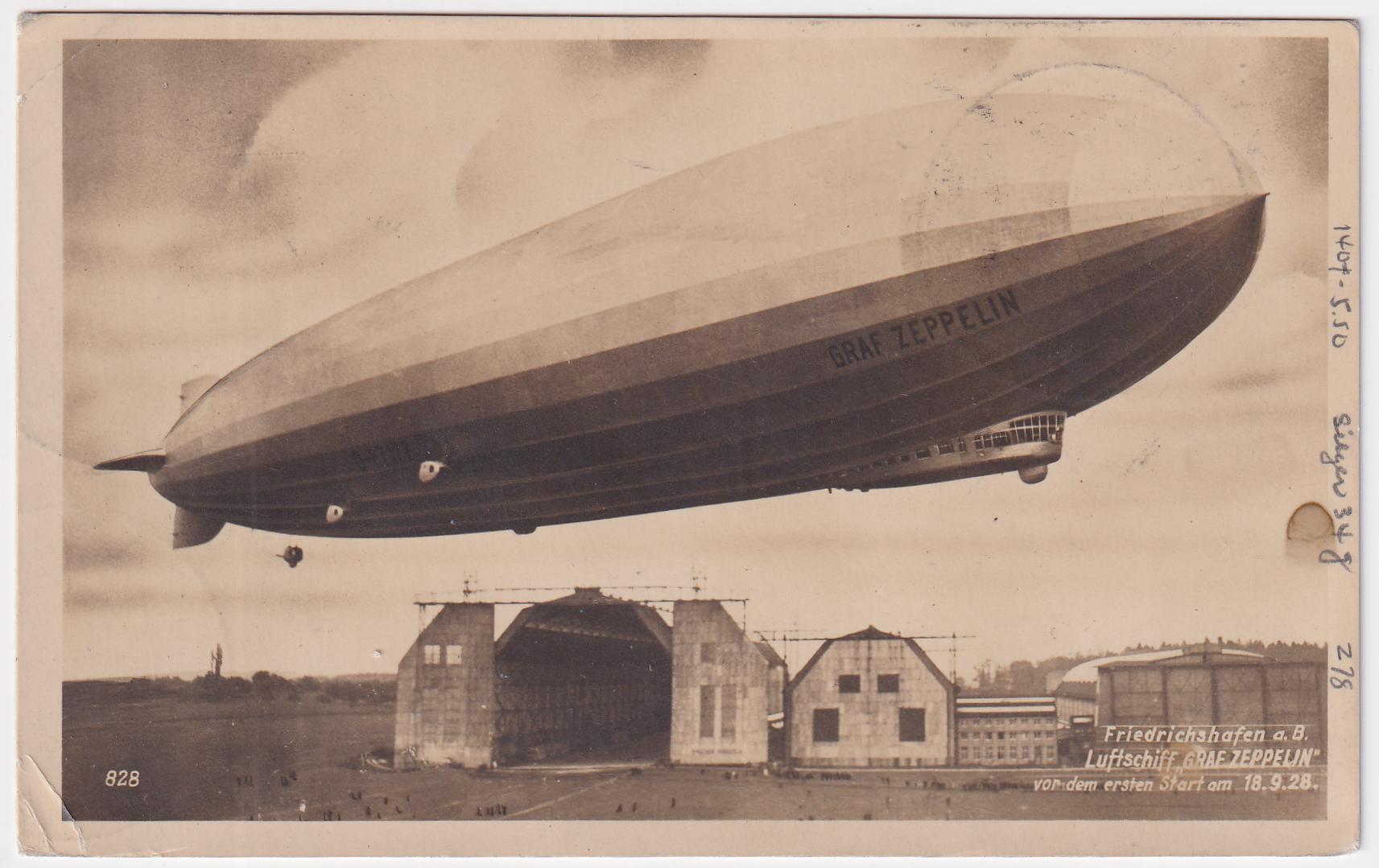 Germany 1929 German Flight Aachen on Photo Card with On Board Cancel