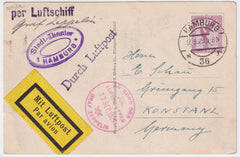 Germany 1929 German Hamburg Flight on PC of Zeppelin