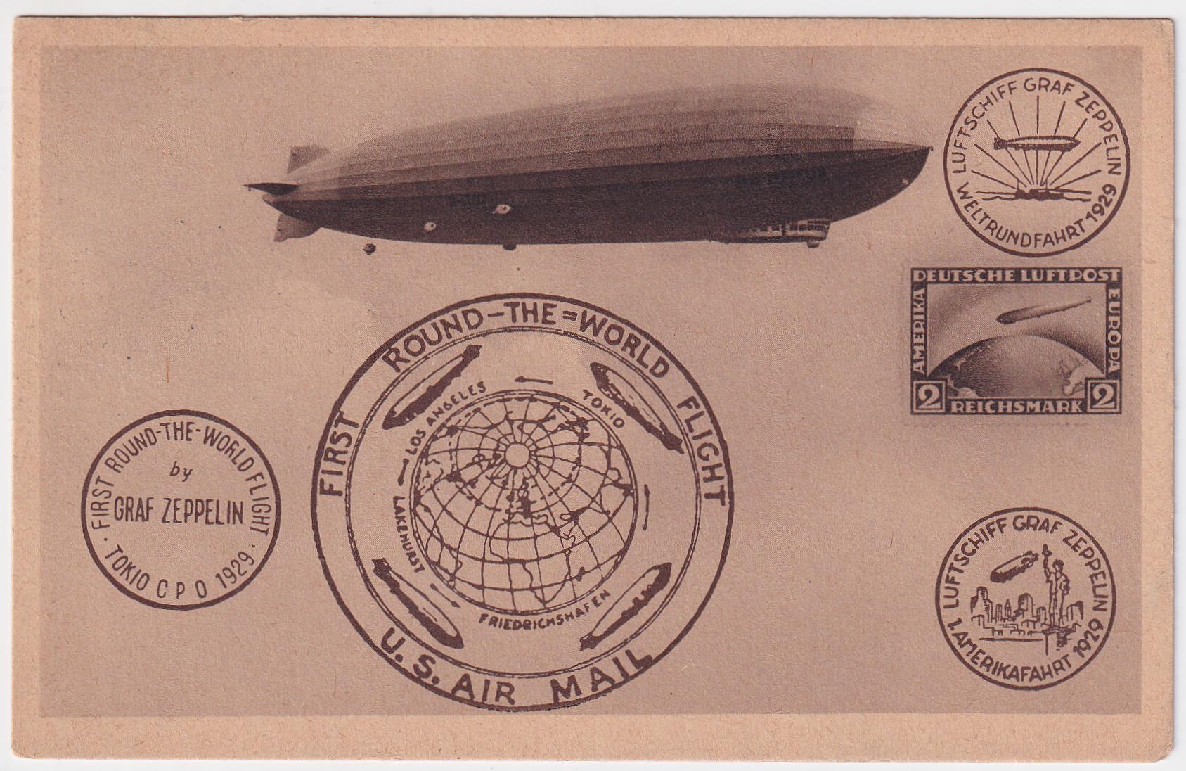 Germany 1931 Zeppelin Flight Card to Nürnberg, On Board Cancel