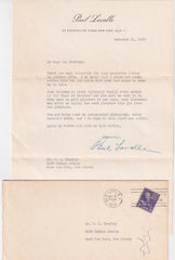 US 1950 Letter Signed by Musician Paul Lavalle