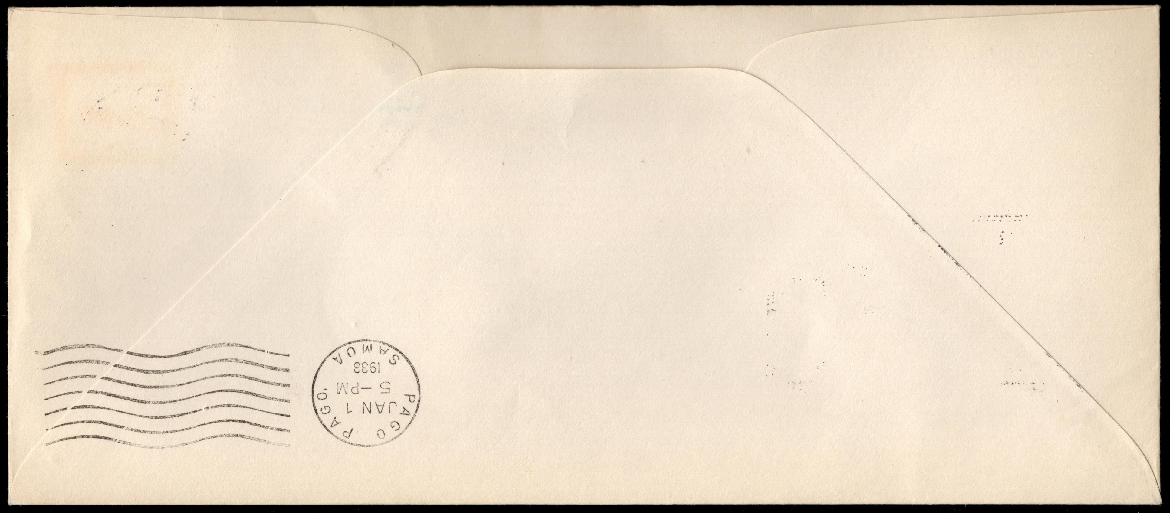 New Zealand 1937 1st Flight from New Zealand to Am. Samoa Signed by Capt. Edwin Musick.