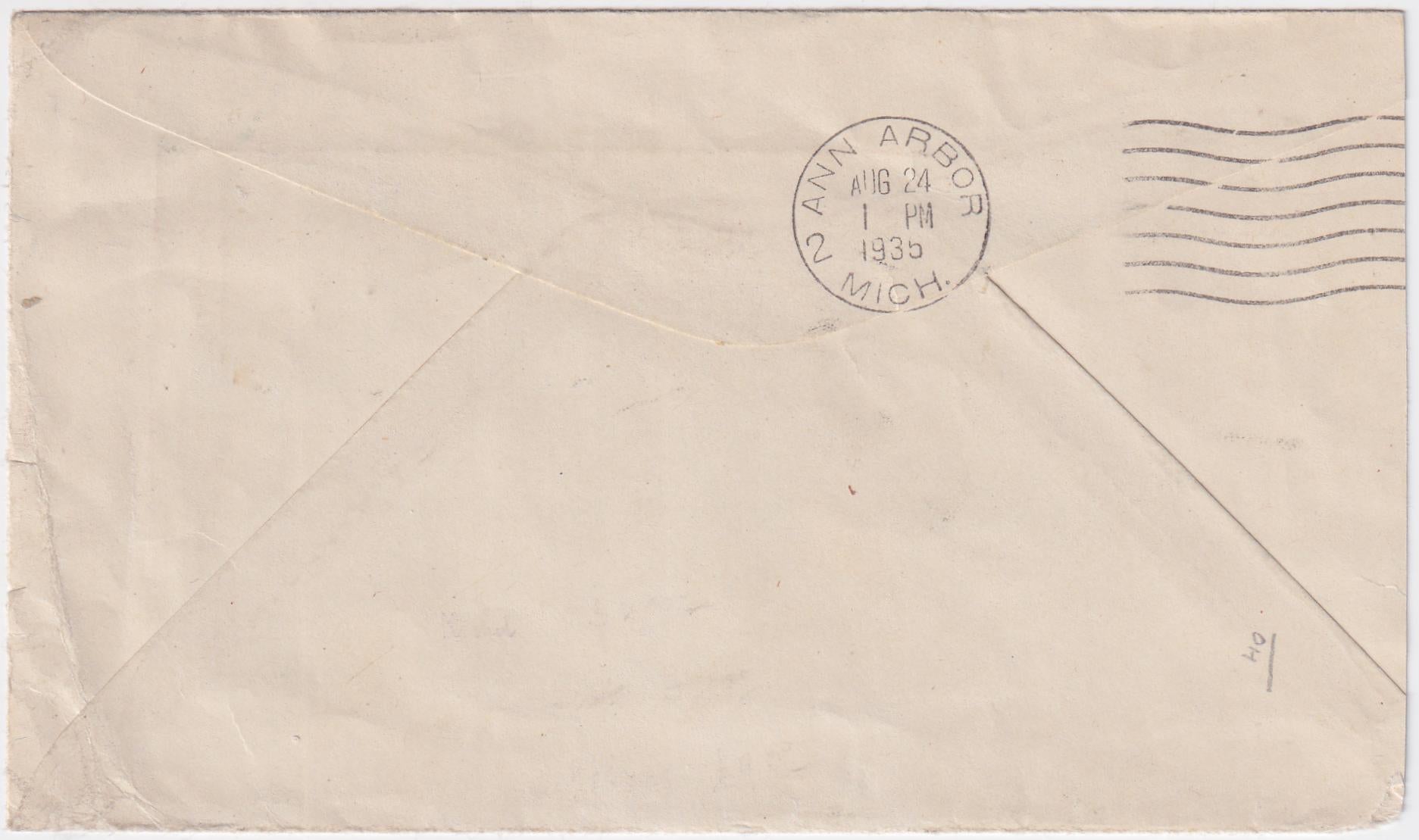 Russia 1935 Cover with C25b and special Leningrad Physiological Congress Cancel