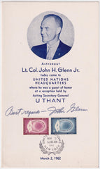 US 1962 Commemorative LeafletSigned by John Glenn