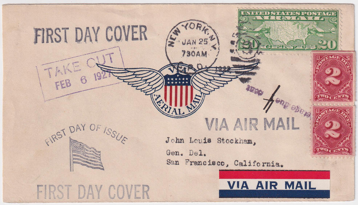 US 1927 C9 FDC with Postage Dues, J32