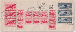 US Unique Airmail Cover 1928//1949 - C10a, C25a, C37, C41, C39a Each Cancelled First Day