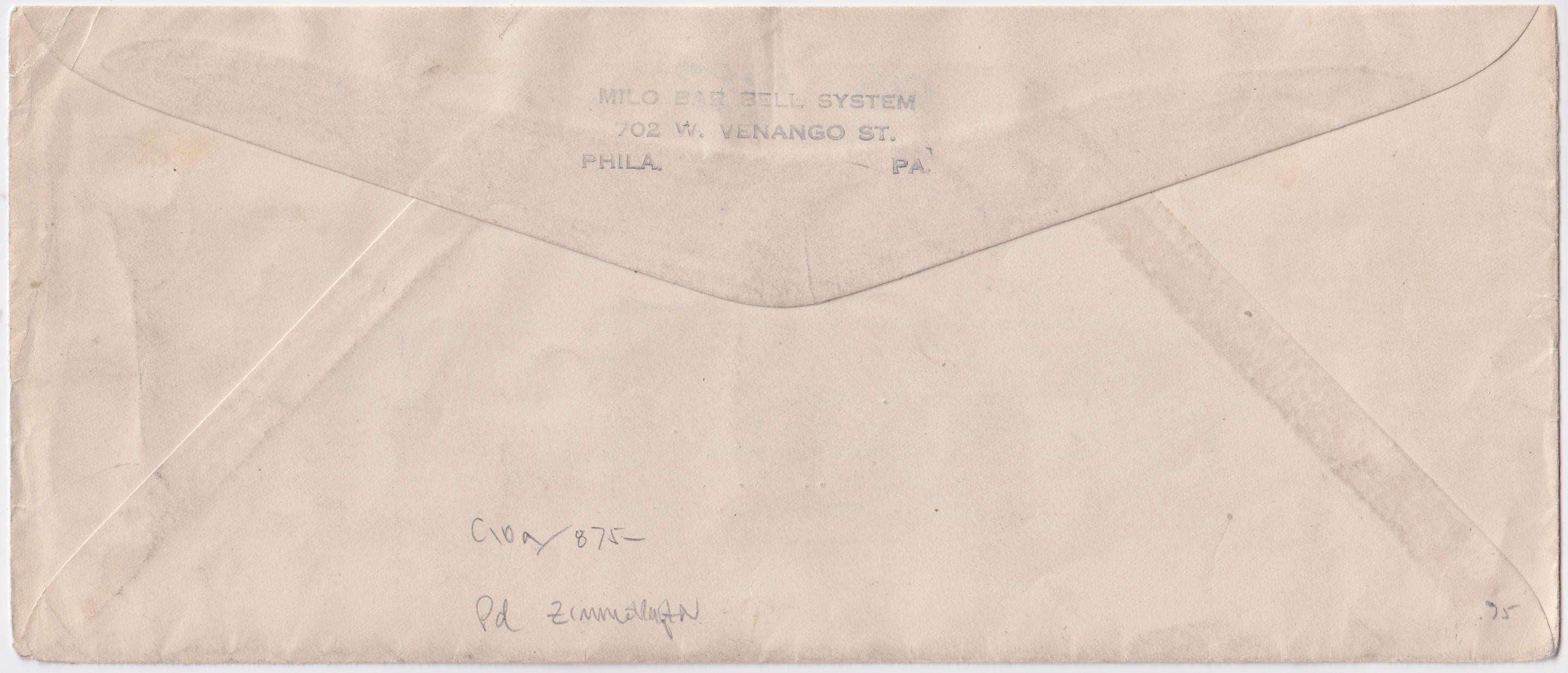 US Unique Airmail Cover 1928//1949 - C10a, C25a, C37, C41, C39a Each Cancelled First Day