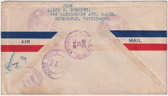 US 1928 C11 PB + E15 on Commercial Registered Special Delivery Airmail Cover