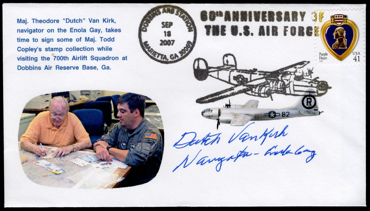 US 1977 #4164 on 60Th Anniv. of US Air Force Cover Signed by Dutch Van Kirk