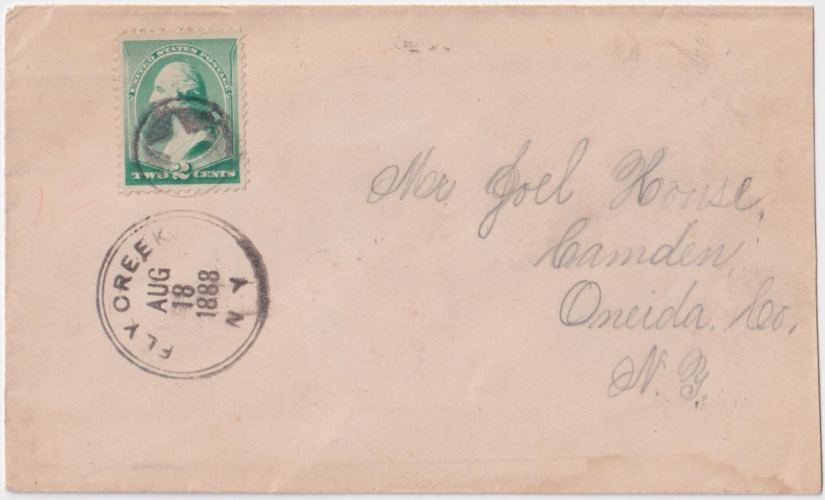 US 1888 #213 with Star in Circle Cancel and Fly Creek Cancel