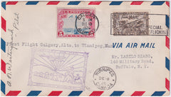 Canada / US 1928 1st Flight Calgary - Winnepeg with C11, Signed by Pilot