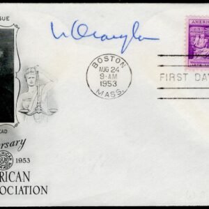 US 1953 #1022  FDC Signed by William O. Douglas, Supreme Court Justice