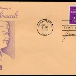 US 1963 #1236 FDC Signed by James Roosevelt, Son of Eleanor & FDR