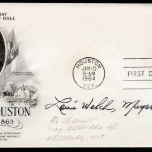 US 1964 #1242FDC Signed by Louie Welch, Mayor of Houston 1964-1974