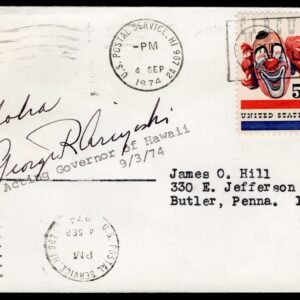 US 1974 # 1260 + 1309 Cover Signed George Ariyoshi, Governor of Hawaii