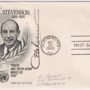 US 1275 FDC Signed by Governor Otto Kerner of IL