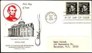 US 1966 #1303 FDC Signed by Governor Otto Kerner Jr of Illinois