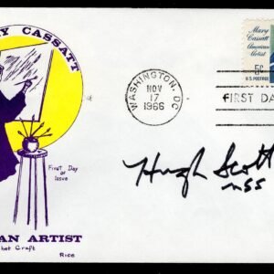 US 1966 #1322 Mary Cassatt FDC Signed by Hugh Scott, US Senator  from PA