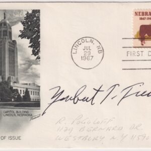 US 1328 FDC Signed by Governor Norbert Tiemann of NE