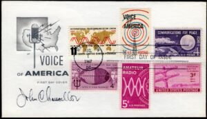 US 1967 #1329 Voice of America Cover with# 1329 + Additional, Signed John Chancellor