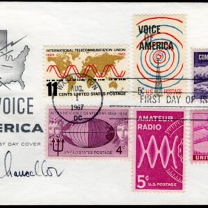 US 1967 #1329 Voice of America Cover with# 1329 + Additional, Signed John Chancellor
