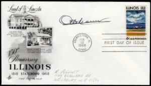 US 1968 #1339 Illinois FDC Signed by Otto Kerner, Governor Of Illinois