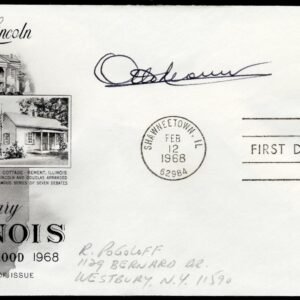 US 1968 #1339 Illinois FDC Signed by Otto Kerner, Governor Of Illinois