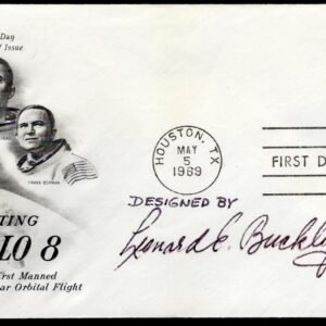 US 1969 #1371 Apollo 8 FDC Signed by The Designer, Leonard Buckley
