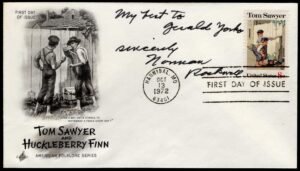 US 1972 #1470 FDC Signed by Original Artist, Norman Rockwell
