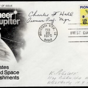 US 1975 #1556 FDC Signed by Charles J. Hall, Pioneer Project Manager
