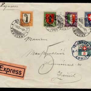 Switzerland 1923 B25-28 FDC Sent Special Delivery