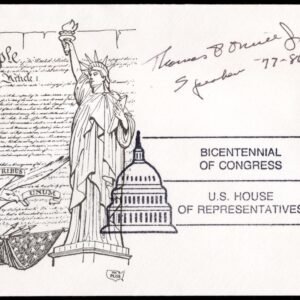 US 1989 #2412 FDC Signed by Thomas "Tip" O'Neil, Speaker of the House