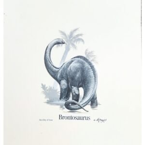 US Artmaster Scott 2425 1989 Prehistoric Animals Dinosaurs- Brontosaurus Cachet Artwork