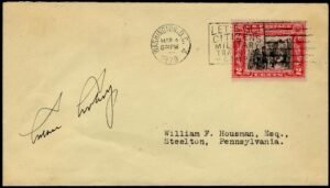 US 1929 #651 on Cover Autographed by President Calvin Coolidge